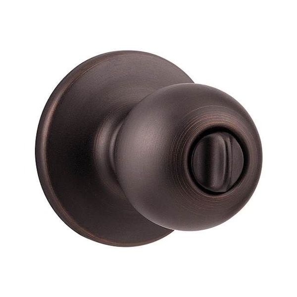 Kwikset Polo Knob Privacy Door Lock with New Chassis with 6AL Latch and RCS Strike Venetian Bronze Finish 300P-11P - main